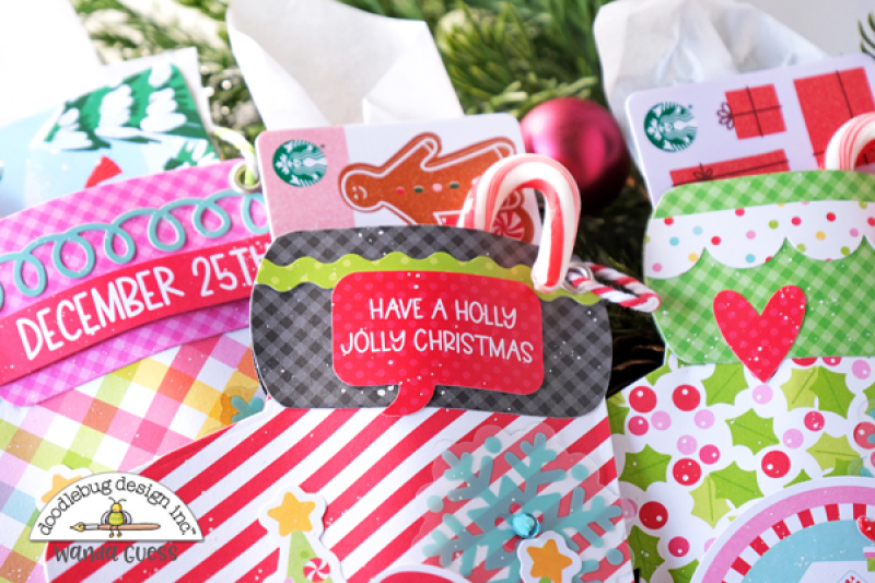 doodlebug designs, doodlebug, doodlebug paper, doodlebug candy cane lane, doodlebug christmas, winter, mittens, gift card ideas, gift card holder, diy, make your own ornaments, coffee card holder, paper ornaments, cute christmas crafts, wanda guess, a blog called wanda