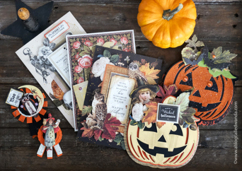anna griffin, anna griffin cards, anna griffin halloween, halloween ideas, halloween cards, vintage halloween, handmade cards, card kits, make your own halloween crafts, halloween invitations, skeletons, witches, easel cards, easel die cuts, jack o lantern, wanda guess, a blog called wanda