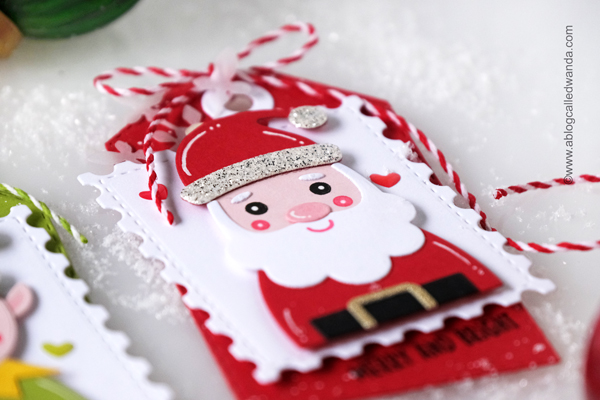 taylored expressions holiday squad, taylored expressions postage stamp stacklets, taylored expressions noel stamp and stencil, stencils, blender brushes, glitter paste, tags, christmas, holiday, elf, santa, mrs claus, make your own christmas tags, christmas cards, stencils with distress ink, blender brushes, classic christmas cards, card ideas, tag ideas, wanda guess, a blog called wanda