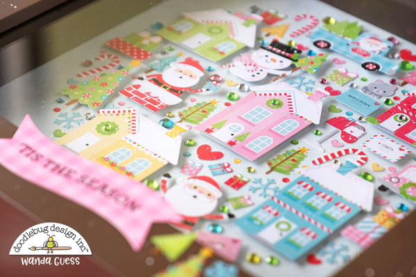 doodlebug, doodlebug design, doodlebug paper, doodlebug scrapbooking, doodlebug christmas, doodlebug candy cane lane, doodlebug shadow box, christmas scrapbooking, winter, santa, shadow box, paper crafting, diy, wanda guess, a blog called wanda