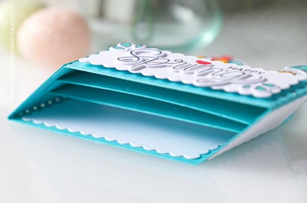 Pretty Pink Posh, pretty pink posh new release, pretty pink posh easter, stamps and dies, stencils, easter, spring, bunny, easter bunny, mug, spring foliage dies, spring chicks stamp set, pretty pink posh scallop box card, pop up card, easter ideas, easter mug additions, leafy spring wreath, handmade, diy, copic coloring, wanda guess, a blog called wanda