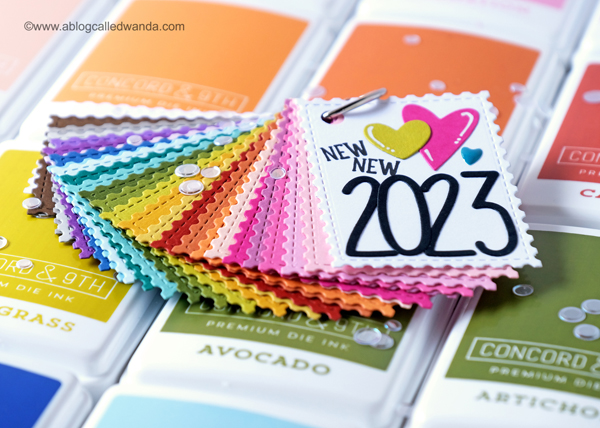 concord and 9th, concord & 9th, concord and 9th new colors, new colors ink pads, new colors cardstock, concord and 9th swatchbooks, swatches, colors, stamping, die cutting, card making, handmade cards, wanda guess, a blog called wanda