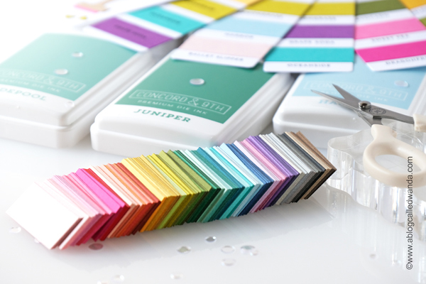 concord and 9th, concord & 9th, concord and 9th new colors, new colors ink pads, new colors cardstock, concord and 9th swatchbooks, swatches, colors, stamping, die cutting, card making, handmade cards, wanda guess, a blog called wanda