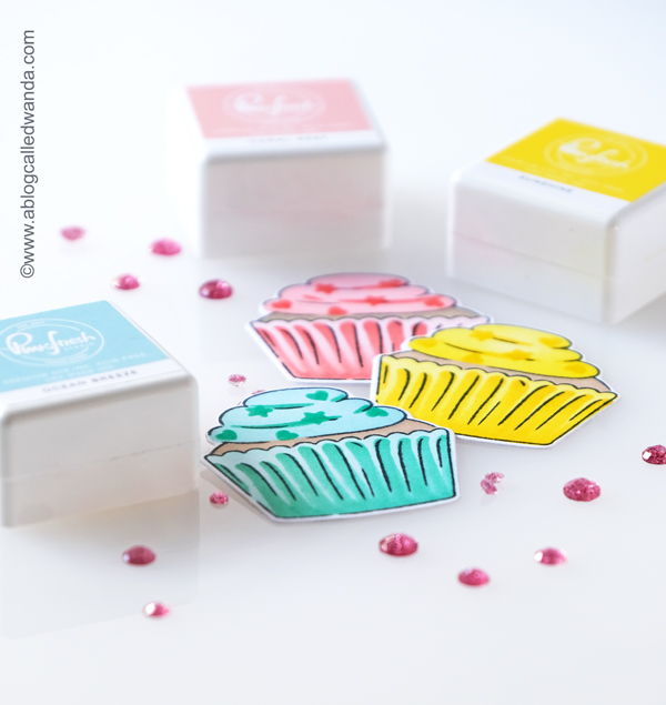 a blog called wanda, birthday card, birthday card ideas, birthday stamps and dies, blog hop, card layout ideas, cupcakes stamps and dies, handmade cards, pinkfresh stamps and dies, pinkfresh studio, pinkfresh studio new release, pinkfresh studio sweet day stamps and dies, stamping, stencils, wanda guess