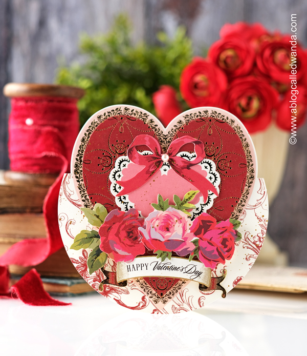 valentines cards, valentines day, diy valentine, vintage valentines, make your own valentine cards, anna griffin kit, anna griffin valentine, anna griffin cards, card ideas, vintage, paper crafting, handmade, wanda guess, a blog called wanda