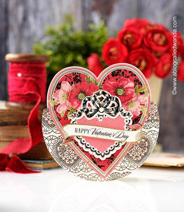 valentines cards, valentines day, diy valentine, vintage valentines, make your own valentine cards, anna griffin kit, anna griffin valentine, anna griffin cards, card ideas, vintage, paper crafting, handmade, wanda guess, a blog called wanda