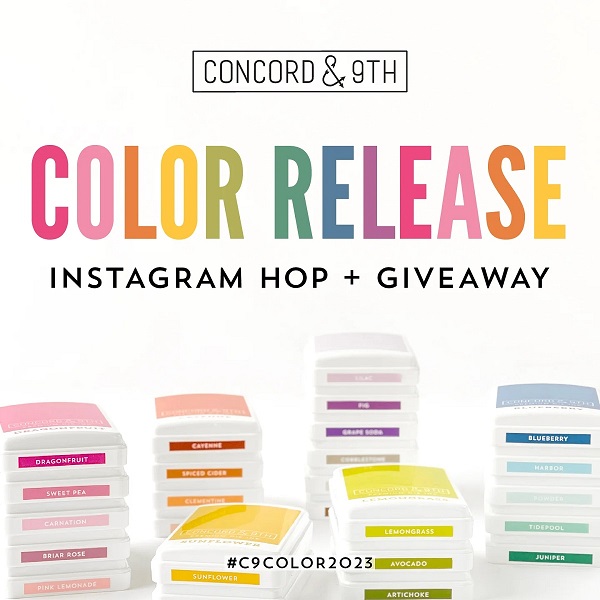 concord and 9th new colors for 2023 ink pads and cardstock