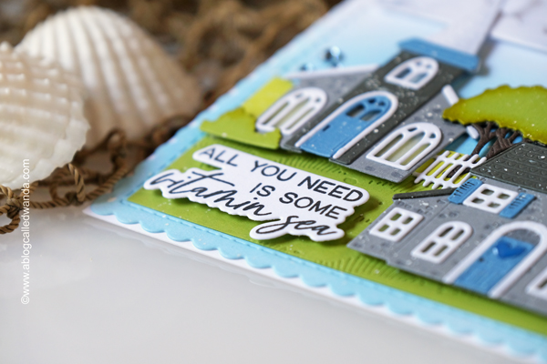 a blog called wanda, card layouts, cottage countryside, handmade card ideas, honey bee stamps, honey bee stamps and dies, honey bee stamps card ideas, ink blending, lovely layers, seas the day stamp set, seashells dies, shoreline scene builder dies, spring cottage village dies, summer cards, wanda guess, watercolor pencils, winter village dies