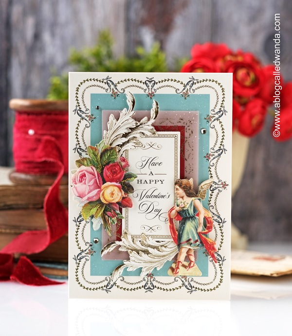 valentines cards, valentines day, diy valentine, vintage valentines, make your own valentine cards, anna griffin kit, anna griffin valentine, anna griffin cards, card ideas, vintage, paper crafting, handmade, wanda guess, a blog called wanda