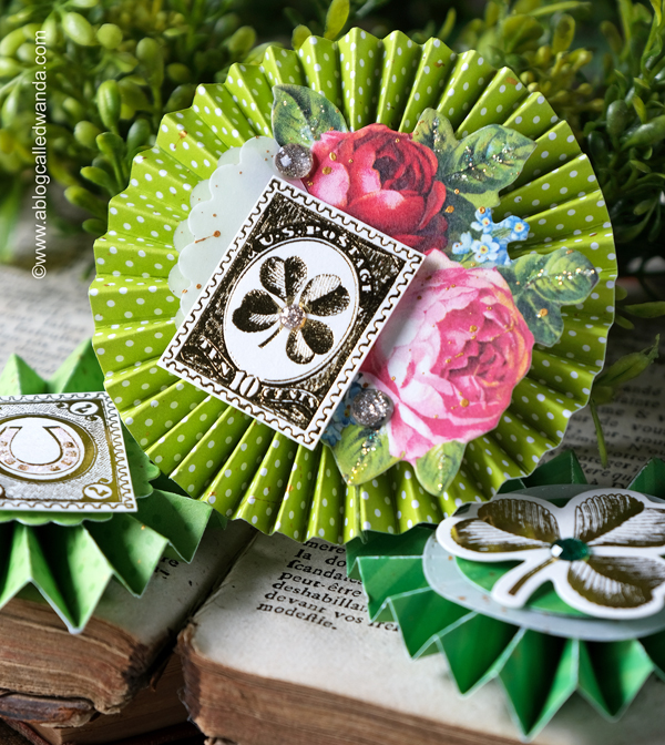 a blog called wanda, alexandra renke heart rosette, anna griffin card kit, anna griffin cards, anna griffin ideas, anna griffin st. patrick's day, card ideas, card layouts, handmade, lucky, rosettes, scrapbooking, st patricks day cards, st patricks day ideas, vellum toppers, vintage cards, vintage style, wanda guess