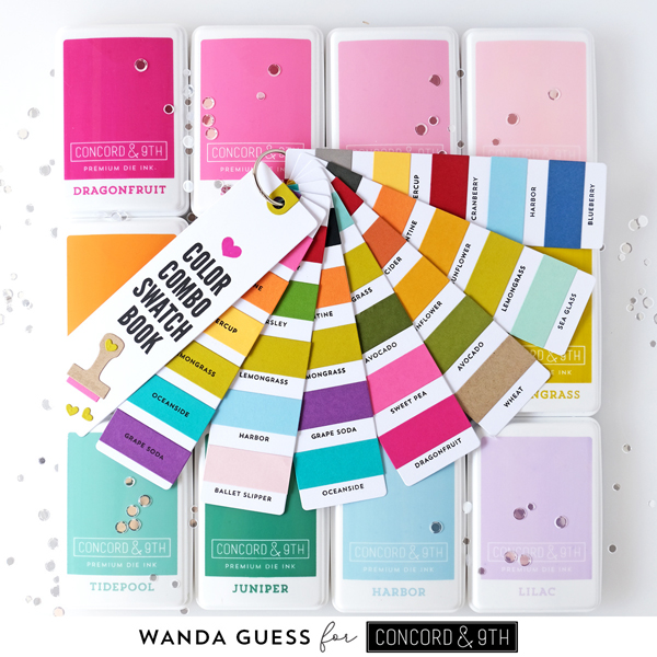 concord and 9th, concord & 9th, concord and 9th new colors, new colors ink pads, new colors cardstock, concord and 9th swatchbooks, swatches, colors, stamping, die cutting, card making, handmade cards, wanda guess, a blog called wanda