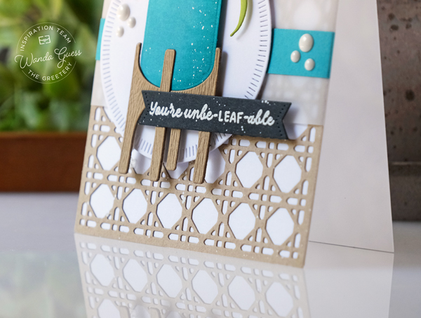 the greetery, the greetery stamps and dies, the greetery urban jungle, the greetery new release, cardmaking, handmade cards, stamps and dies, wanda guess, a blog called wanda, the greetery hibiscus dies, the greetery modern planters, the greetery woven cane background die, the greetery monstera die, tropical cards