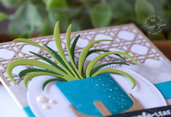 the greetery, the greetery stamps and dies, the greetery urban jungle, the greetery new release, cardmaking, handmade cards, stamps and dies, wanda guess, a blog called wanda, the greetery hibiscus dies, the greetery modern planters, the greetery woven cane background die, the greetery monstera die, tropical cards