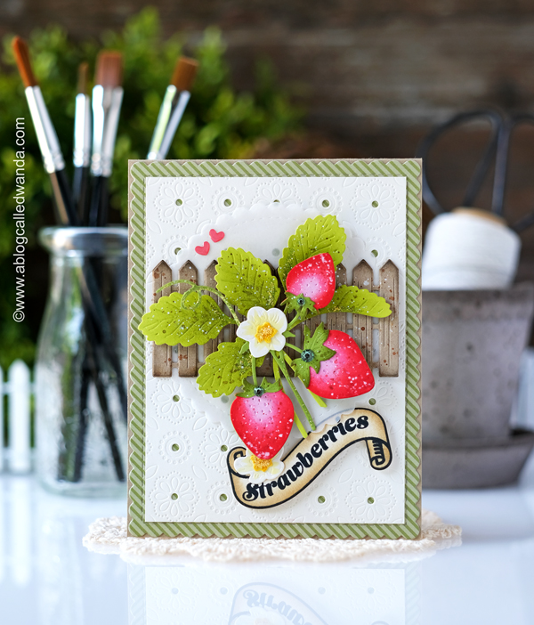 honey bee stamps, honey bee strawberries, honey bee stamps and dies, honey bee seeds of kindness, honey bee heart hugs dies, honey bee farm fence, honey bee tags, hero arts tags, handmade cards, distress ink, cute handmade tags, wanda guess, a blog called wanda
