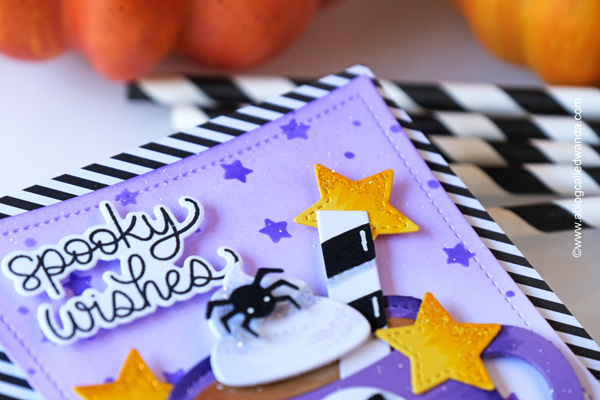 pretty pink posh, pretty pink posh stamps and dies, pretty pink posh mug, pretty pink posh halloween, halloween card, ghost friends, halloween crafts, halloween ideas, card layouts, wanda guess, a blog called wanda, ink blending distress inks, stencils