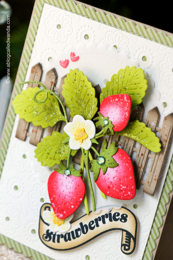 honey bee stamps, honey bee strawberries, honey bee stamps and dies, honey bee seeds of kindness, honey bee heart hugs dies, honey bee farm fence, honey bee tags, hero arts tags, handmade cards, distress ink, cute handmade tags, wanda guess, a blog called wanda