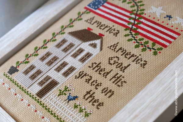 America Little House Needleworks, Cross Stitch, Cross stitch pattern, americana, patriotic, 4th of july, 14 aida, vintage country mocha, framed cross stitch, framing ideas, finishing ideas, cross stitching, little house needleworks, flag, usa, wanda guess, a blog called wanda America Little House Needleworks, Cross Stitch, Cross stitch pattern, americana, patriotic, 4th of july, 14 aida, vintage country mocha, framed cross stitch, framing ideas, finishing ideas, cross stitching, little house needleworks, flag, usa, wanda guess, a blog called wanda