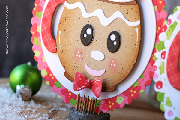 pixi dust designs, pixi dust stamps and dies, pixi dust gingerbread mug, pixi dust rosettes, christmas, winter, candy cones, tussy mussy, gingerbread man, christmas card ideas, doodlebug candy cane lane, doodlebug christmas paper, christmas crafting, card layouts, round card ideas, wanda guess, a blog called wanda