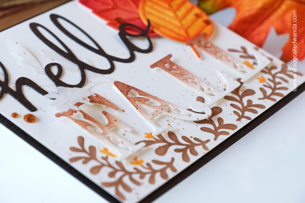 pinkfresh studio, pinkfresh studio stamps and dies, pinkfresh studio blog hop, pinkfresh studio kelly alpha, fall leaf, foliage shaker, sweet leaves, fall card, ink blending, autumn, handmade card, card ideas, wanda guess, a blog called wanda