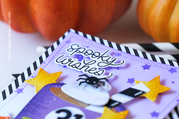 pretty pink posh, pretty pink posh stamps and dies, pretty pink posh mug, pretty pink posh halloween, halloween card, ghost friends, halloween crafts, halloween ideas, card layouts, wanda guess, a blog called wanda, ink blending distress inks, stencils