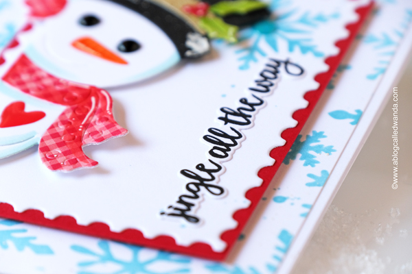 hero arts, hero arts stamps and dies, hero arts blog hop, hero arts winter, holiday, christmas, peeking snowman dies, candy cane dies, christmas cards, card ideas, handmade christmas cards, snowman card, stencils, snowflakes, distress inks, tags dies, wanda guess, a blog called wanda
