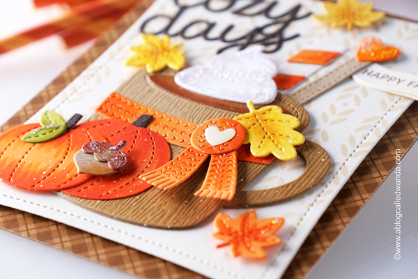 a blog called wanda, acorn shaker, autumn, autumn pumpkins, blog hop, cozy stencil, distress inks, diy, fall cards, fall mug additions, handmade card ideas, mug cards, pretty pink posh, pretty pink posh fall release, pretty pink posh stamps and dies, pumpkin spice latte, pumpkins, stencils, thanksgiving cards, wanda guess