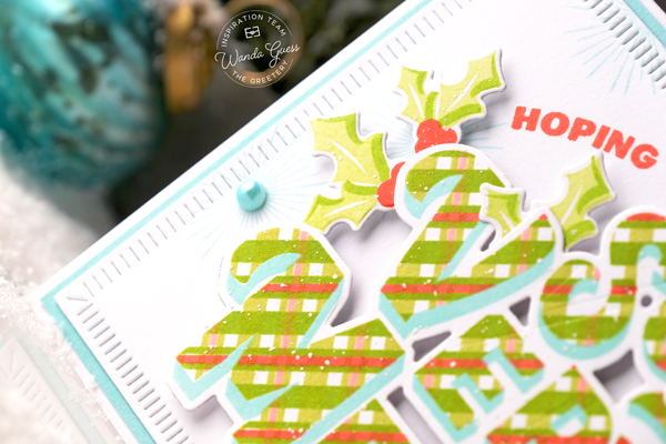 the greetery, the greetery stamps and dies, the greetery recollective holiday collection, the greetery christmas, the greetery plaid tidings, the greetery bright and bubbly, the greetery christmas sampler, stencils, winter, holiday, christmas cards, handmade holiday, wanda guess, a blog called wanda