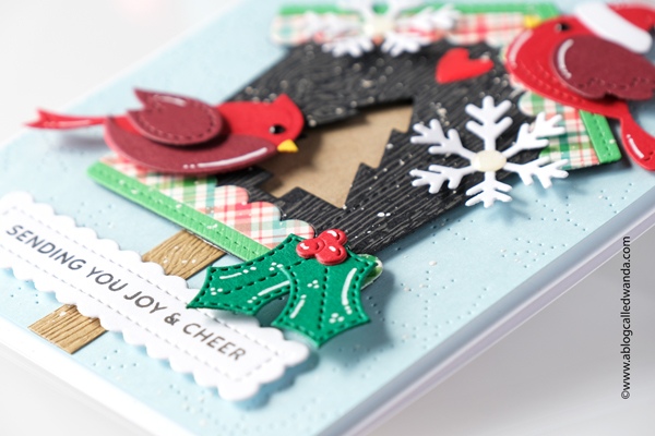 pretty pink posh, pretty pink posh stamps and dies, pretty pink posh holiday new release, christmas cards, winter, holiday, stamping, card ideas, christmas card ideas, pretty pink posh holiday birds, pierced snowflakes, pretty pink posh candy cane stencil, eyelet rectangles, wanda guess, a blog called wanda, blog hop, make your own christmas cards