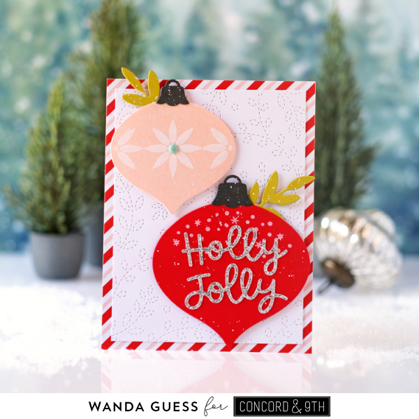 concord & 9th, concord and 9th, concord and 9th holiday collection, christmas, winter, stamps and dies, handmade christmas cards, diy, concord and 9th cloche, concord and 9th ornament stamp and stitch, concord and 9th over the rooftops, christmas card ideas, winter, stencils, stamps, wanda guess, a blog called wanda