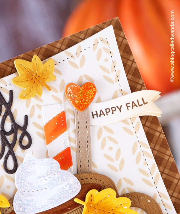 a blog called wanda, acorn shaker, autumn, autumn pumpkins, blog hop, cozy stencil, distress inks, diy, fall cards, fall mug additions, handmade card ideas, mug cards, pretty pink posh, pretty pink posh fall release, pretty pink posh stamps and dies, pumpkin spice latte, pumpkins, stencils, thanksgiving cards, wanda guess