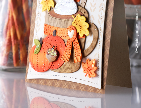 a blog called wanda, acorn shaker, autumn, autumn pumpkins, blog hop, cozy stencil, distress inks, diy, fall cards, fall mug additions, handmade card ideas, mug cards, pretty pink posh, pretty pink posh fall release, pretty pink posh stamps and dies, pumpkin spice latte, pumpkins, stencils, thanksgiving cards, wanda guess