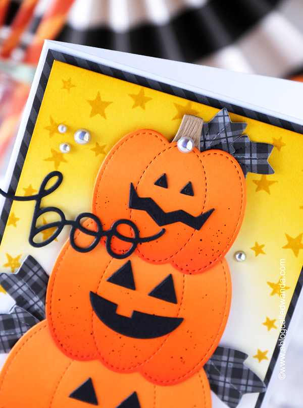 pretty pink posh, pretty pink posh stamps and dies, pretty pink posh halloween, halloween cards, card ideas, pumpkin dies, jack o lantern dies, pretty pink posh pumpkin shaker, pretty pink posh stitched pumpkins, ink blending, halloween party ideas, wanda guess, a blog called wanda