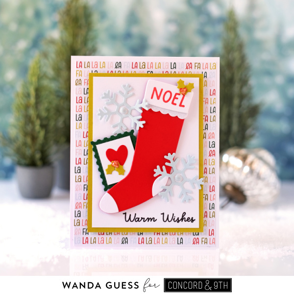 concord and 9th, concord and 9th, holiday charm, holiday release, christmas, winter, holiday, stamps and dies, concord and 9th ornaments turnabout, concord and 9th holiday sayings, concord and 9th all is calm, concord and 9th festive corners, concord and 9th stocking stamp and stitch, christmas cards, diy christmas, wanda guess, a blog called wanda
