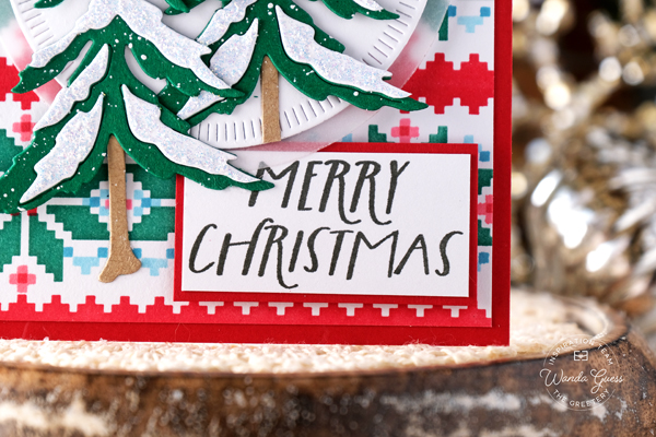 the greetery, the greetery stamps and dies, the greetery fair isle, the greetery stencils, the greetery frosty pines dies, the greetery christmas, winter, holiday, christmas, handmade card, card ideas, make your own christmas cards, wanda guess, a blog called wanda