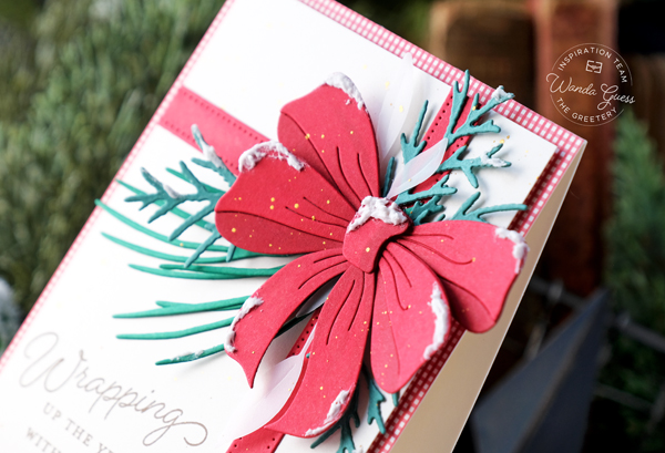 the greetery, the greetery new release, the greetery recollective holiday collection, the greetery stamps and dies, the greetery christmas, holiday, winter, the greetery wrapped in love, the greetery big beautiful bow, the greetery winterland layers, christmas cards, handmade christmas, wanda guess, a blog called wanda