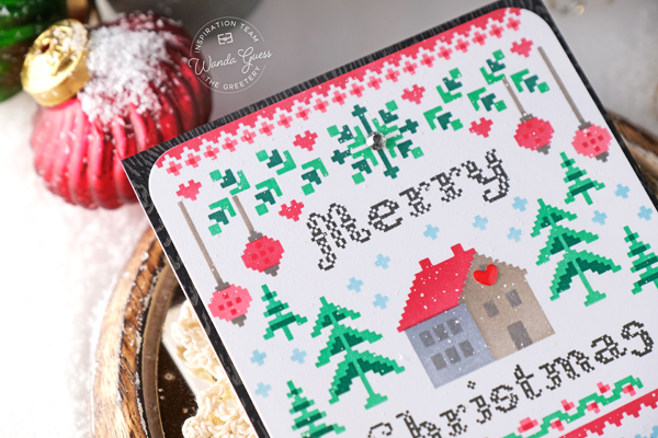 the greetery, the greetery stamps and dies, the greetery recollective holiday collection, the greetery christmas, the greetery plaid tidings, the greetery bright and bubbly, the greetery christmas sampler, stencils, winter, holiday, christmas cards, handmade holiday, wanda guess, a blog called wanda