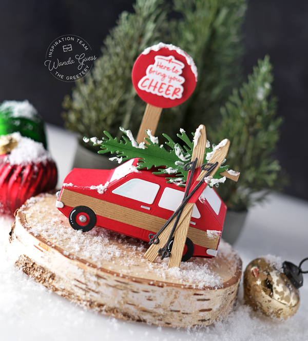 the greetery, the greetery stamps and dies, the greetery recollective holiday collection, the greetery christmas, stencils, the greetery holiday, the greetery cheer mobile, the greetery holiday hatchback, handmade christmas, christmas cards, crafts, wanda guess, a blog called wanda