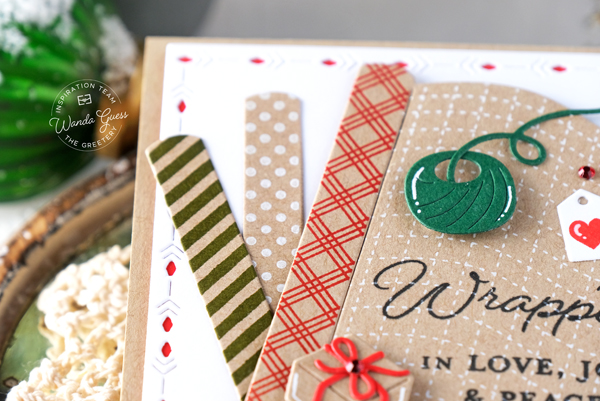 the greetery, the greetery new release, the greetery recollective holiday collection, the greetery stamps and dies, the greetery christmas, holiday, winter, the greetery wrapped in love, the greetery big beautiful bow, the greetery winterland layers, christmas cards, handmade christmas, wanda guess, a blog called wanda