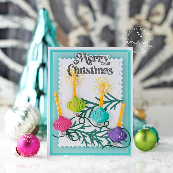 the greetery, the greetery stamps and dies, the greetery recollective holiday collection, the greetery christmas, the greetery plaid tidings, the greetery bright and bubbly, the greetery christmas sampler, stencils, winter, holiday, christmas cards, handmade holiday, wanda guess, a blog called wanda