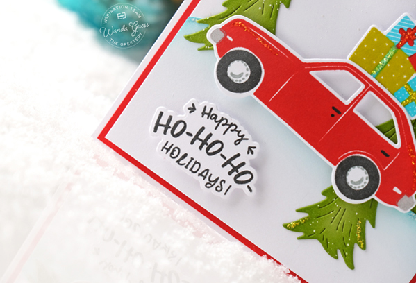 the greetery, the greetery stamps and dies, the greetery recollective holiday collection, the greetery christmas, stencils, the greetery holiday, the greetery cheer mobile, the greetery holiday hatchback, handmade christmas, christmas cards, crafts, wanda guess, a blog called wanda