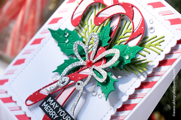 honey bee stamps, honey bee stamps candy canes, candy cane dies, candy cane card, christmas card, diy, stamping, embossing, make your own christmas cards, stripes, holiday, winter, diy, christmas, wanda guess, a blog called wanda