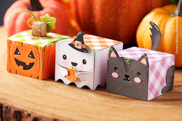 lawn fawn, lawn fawn stamps and dies, lawn fawn halloween, lawn fawn tiny gift box, lawn fawn tiny gift box jack, lawn fawn tiny gift box ghost, lawn fawn tiny gift box cat, hallowen treats, treat boxes, halloween party, diy, scrapbooking, halloween fun, makes, candy, make your own treats, wanda guess, a blog called wanda