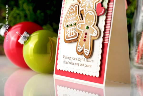taylored expressions, taylored expressions stamps and dies, taylored expressions baking spirits bright, taylored expressions joyful season, christmas, winter, holiday, ink blending, gingerbread cookies, tags, holiday tags, honey bee pearls, christmas card, make your own, diy, holiday cards, wanda guess, a blog called wanda