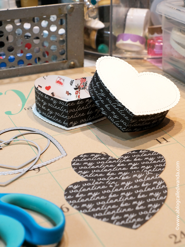 valentine's day, valentine crafts, concord and 9th happy heart box, die cuts, vintage, vintage valentine, handmade valentines, valentine craft ideas, heart boxes, handmade, crafts, vintage style crafts, anna griffin flowers, anna griffin stickers, party favors, wedding, shower, wanda guess, a blog called wanda
