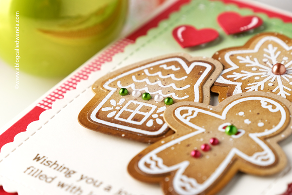 taylored expressions, taylored expressions stamps and dies, taylored expressions baking spirits bright, taylored expressions joyful season, christmas, winter, holiday, ink blending, gingerbread cookies, tags, holiday tags, honey bee pearls, christmas card, make your own, diy, holiday cards, wanda guess, a blog called wanda