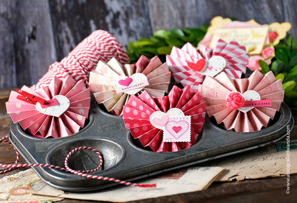 alexandra renke dies, alexandra renke heart rosette, rosettes, paper rosettes, heart rosette, vintage style crafting, handmade, papercrafting, diy, valentine's day, valentine ideas, party decor, crafting for valentines day, easy paper crafts, wanda guess, a blog called wanda