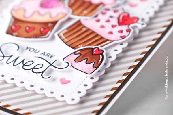 Pretty Pink Posh stamps and dies, Pretty Pink Posh Valentines Day, diy valentines, handmade valentine cards, copic markers, die cuts, cards with cupcakes, lawn fawn paper, doodlebug paper, pretty pink posh big valentine cupcake, pretty pink posh stitched hearts, pretty pink posh valentine cupcakes, sweet chocolates, fun valentine ideas, diy, crafts, wanda guess, a blog called wanda