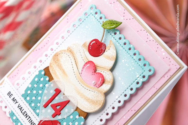 Pretty Pink Posh stamps and dies, Pretty Pink Posh Valentines Day, diy valentines, handmade valentine cards, copic markers, die cuts, cards with cupcakes, lawn fawn paper, doodlebug paper, pretty pink posh big valentine cupcake, pretty pink posh stitched hearts, pretty pink posh valentine cupcakes, sweet chocolates, fun valentine ideas, diy, crafts, wanda guess, a blog called wanda