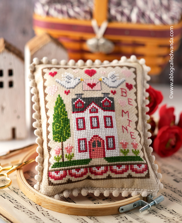 cross stitch, valentine's day, valentine cross stitch, waxing moon designs, waxing moon valentine house trio, 14 aida, valentine crafts, cross stitch pillow, dmc floss, diy, crafting, make your own valentine projects, wanda guess, a blog called wanda cross stitch, valentine's day, valentine cross stitch, waxing moon designs, waxing moon valentine house trio, 14 aida, valentine crafts, cross stitch pillow, dmc floss, diy, crafting, make your own valentine projects, wanda guess, a blog called wanda