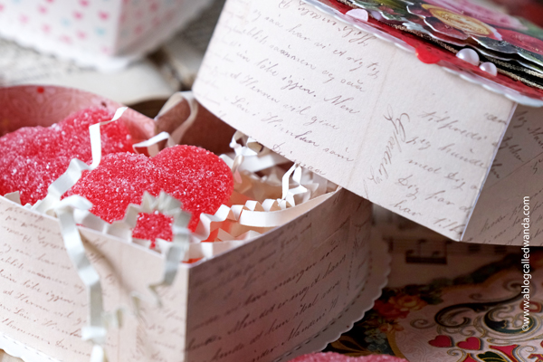 valentine's day, valentine crafts, concord and 9th happy heart box, die cuts, vintage, vintage valentine, handmade valentines, valentine craft ideas, heart boxes, handmade, crafts, vintage style crafts, anna griffin flowers, anna griffin stickers, party favors, wedding, shower, wanda guess, a blog called wanda